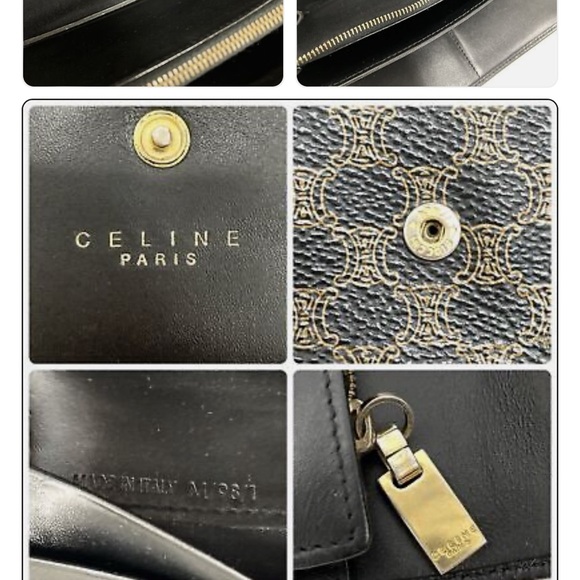 Auth CELINE Macadam Long Wallet PVC Leather Brown 💝 - Picture 5 of 5